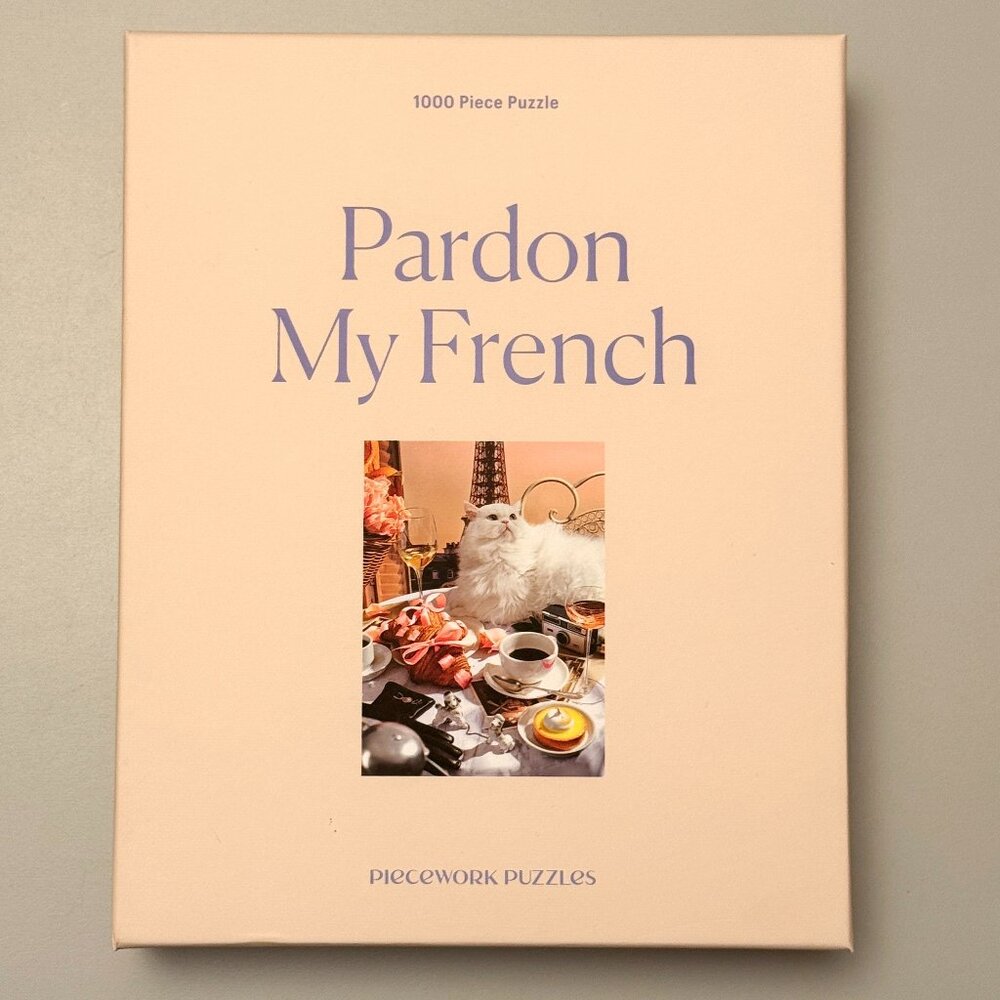 Piecework Puzzles “Pardon My French” 1000 Piece Jigsaw Puzzle–COMPLETE!